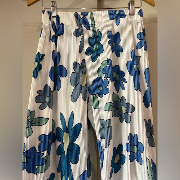 NUFIWI Women Y2K 2 Piece Set Oversized Floral Button Down Shirt High Waist Pants - Picture 5 of 8